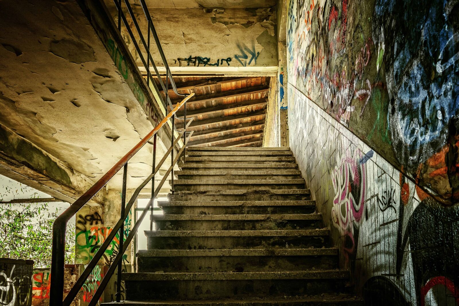Nikon D3300 sample photo. Stairs, fences, concrete, building photography