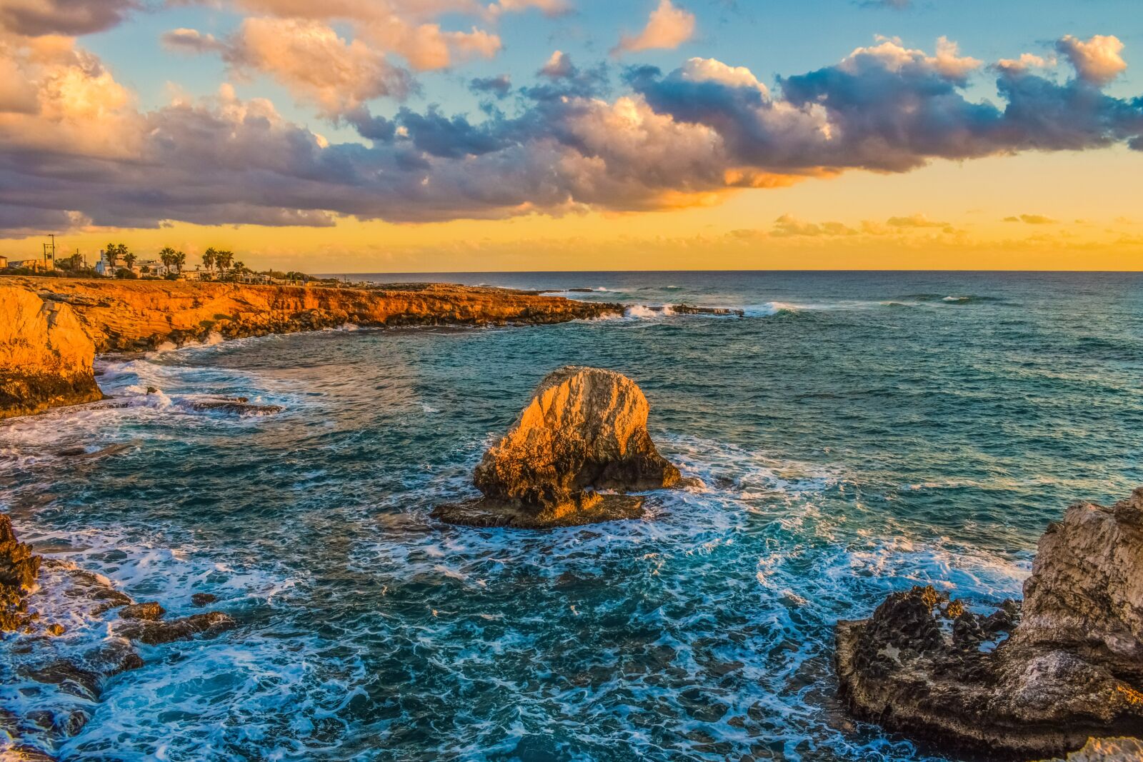 Nikon D3300 sample photo. Sunset, rocky coast, sea photography