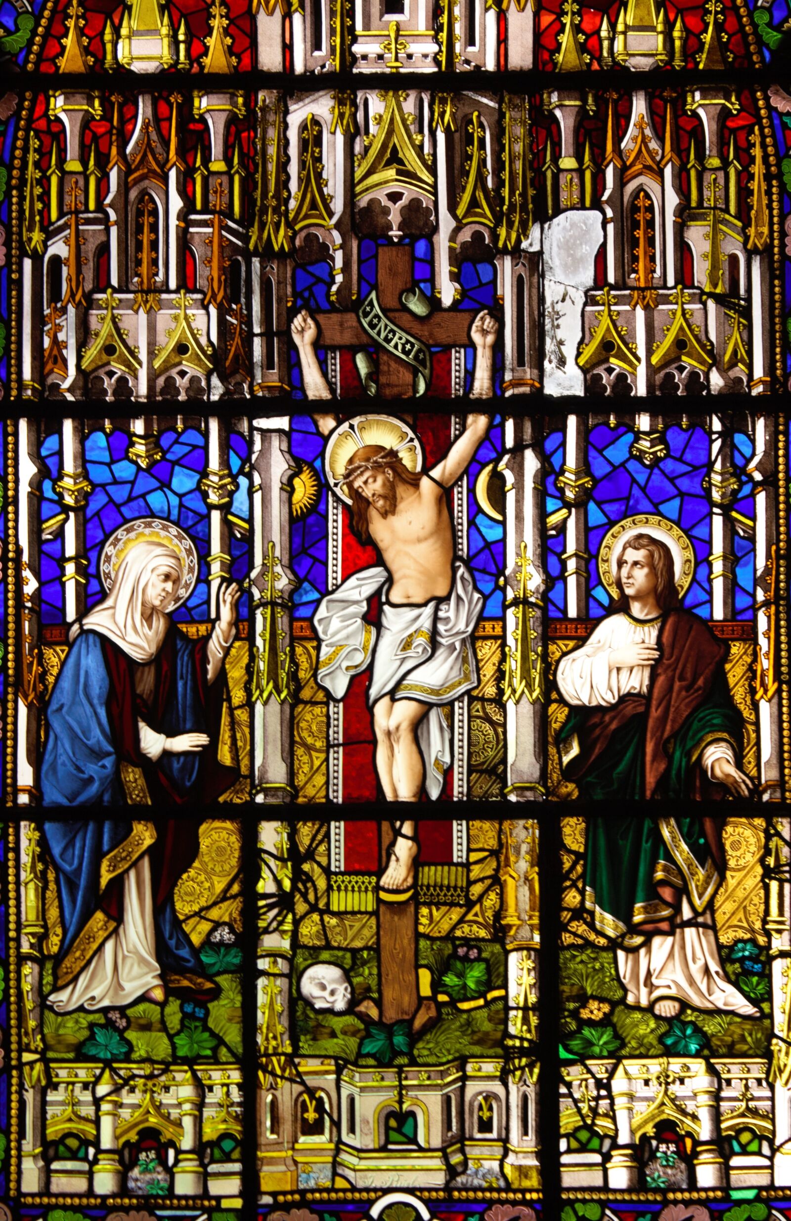 Canon EOS 450D (EOS Rebel XSi / EOS Kiss X2) sample photo. Jesus, cross, church window photography