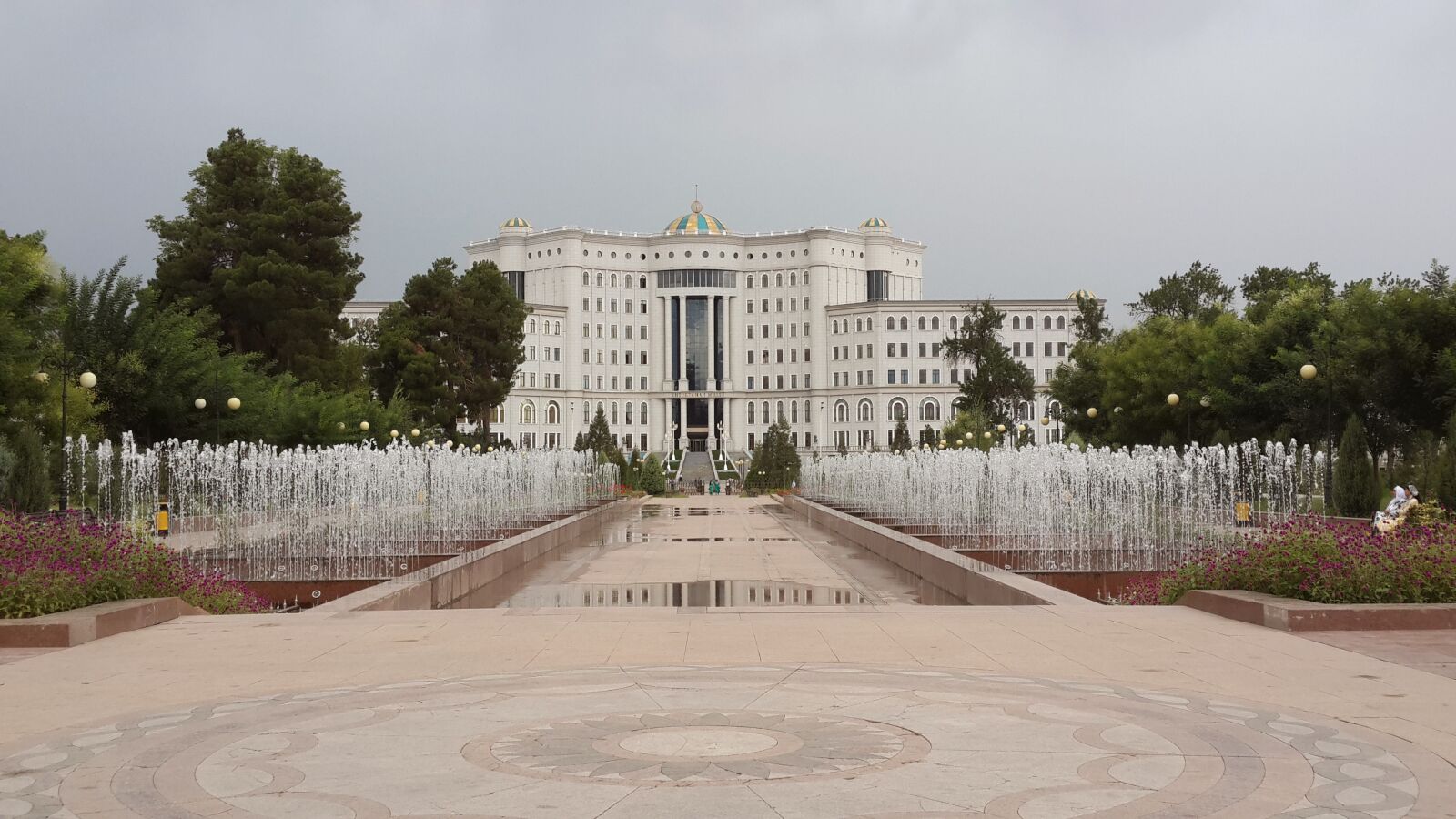 Samsung Galaxy S4 sample photo. Dushanbe, fountain, library, tajikistan photography