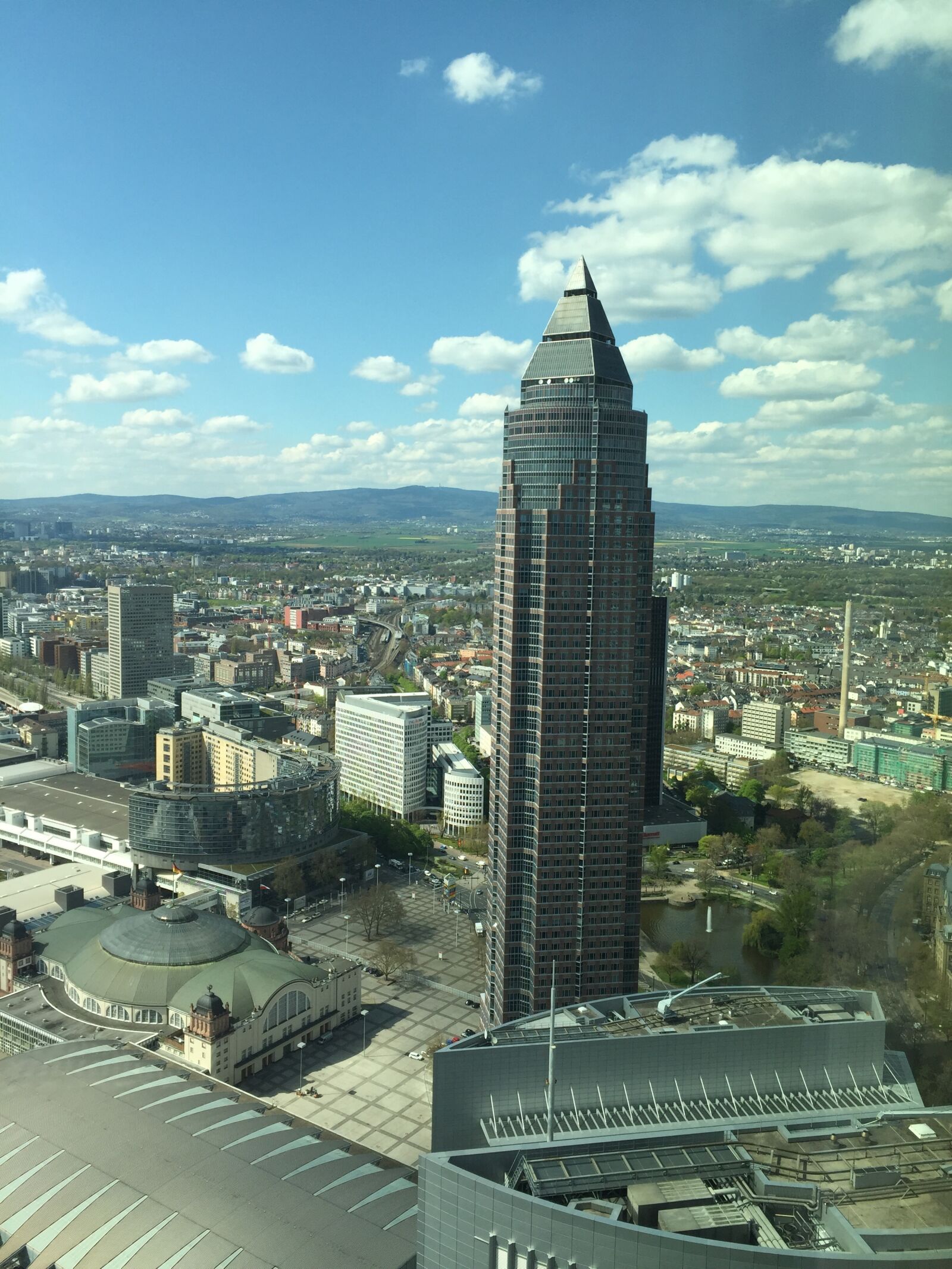 Apple iPhone 6 sample photo. Frankfurt, messeturm, skyscraper photography