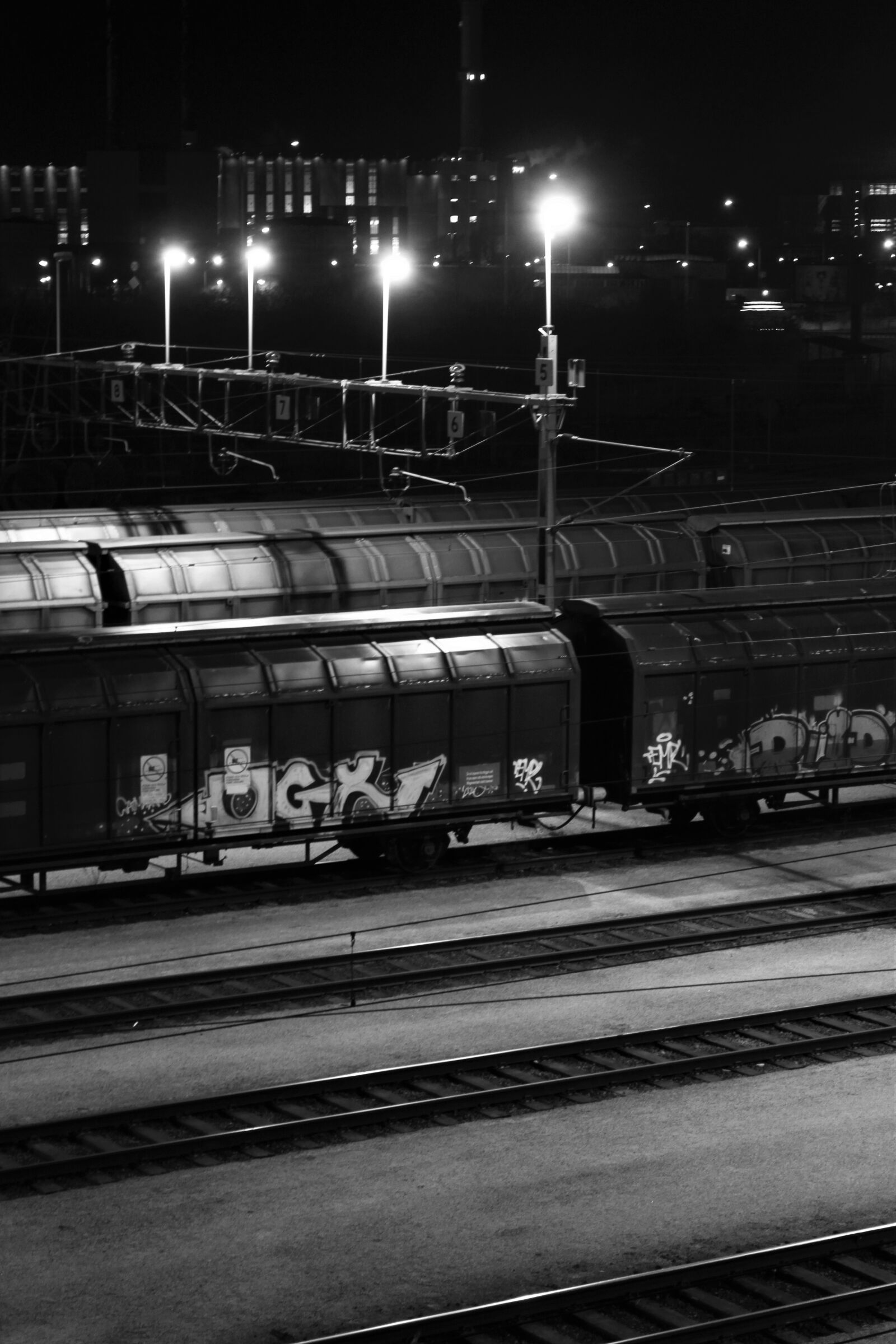 Canon EOS 600D (Rebel EOS T3i / EOS Kiss X5) sample photo. Black and white, train photography