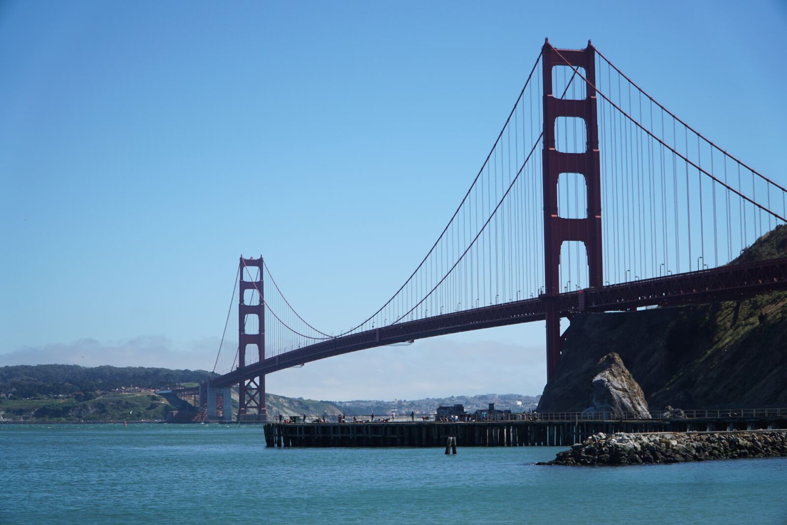 Sony a6000 + Sony E PZ 18-105mm F4 G OSS sample photo. Bridge, waters, suspension bridge photography