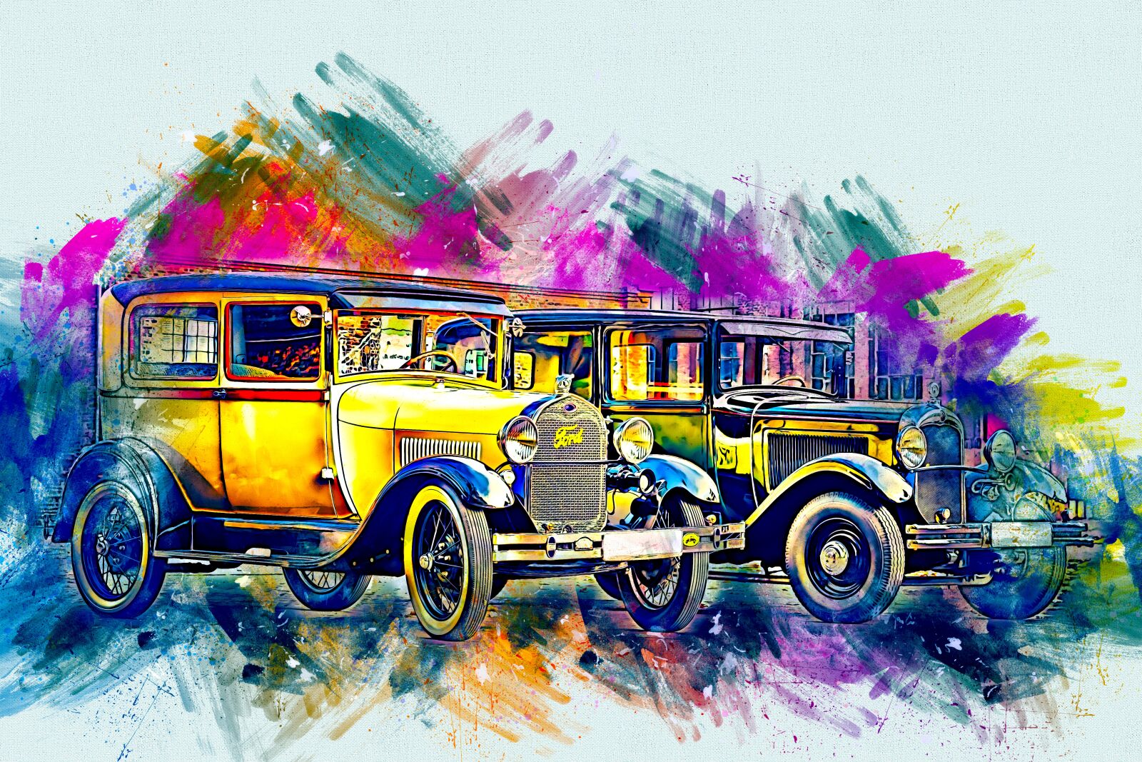 Nikon D3300 sample photo. Old car, digital paintings photography