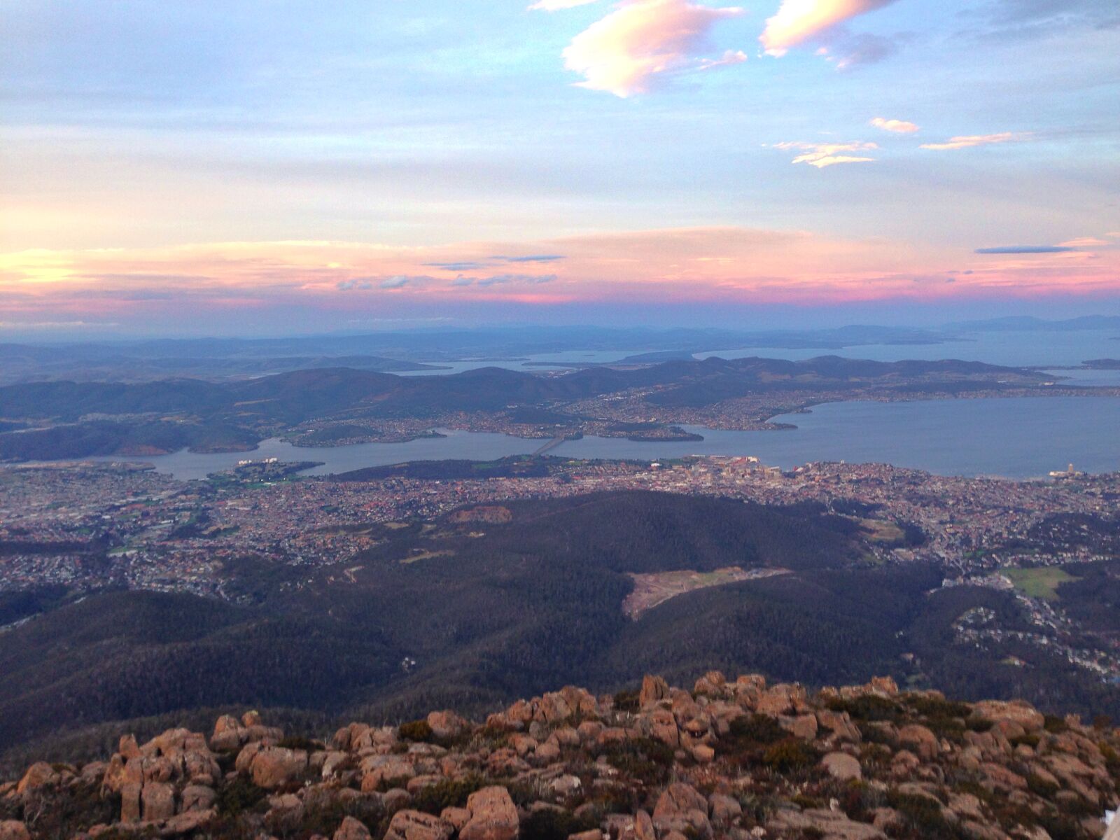 iPhone 5 back camera 4.12mm f/2.4 sample photo. Mt, wellington, sunset, tasmania photography