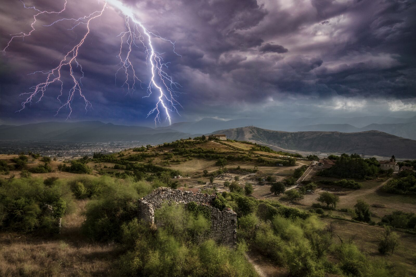 Canon EF 24-105mm F4L IS USM sample photo. Mountains, thunder, lightning photography