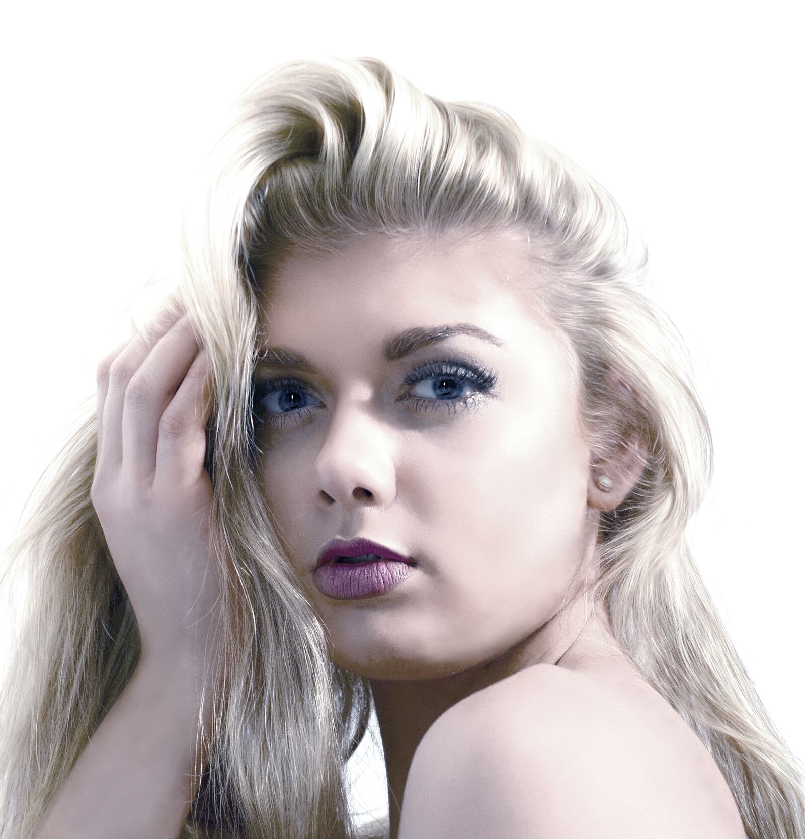 Nikon D800 sample photo. Blonde bombshell, desaturated, iconic photography