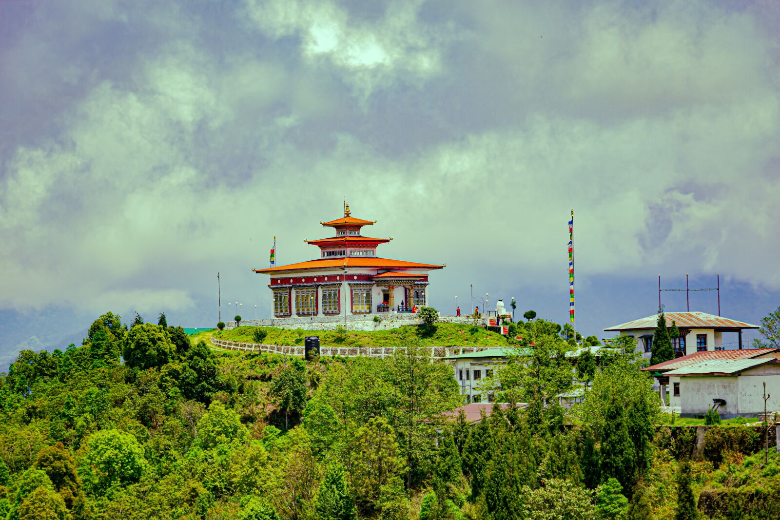 Canon EF-S 18-135mm F3.5-5.6 IS sample photo. Temple, buddhist, bhutan photography