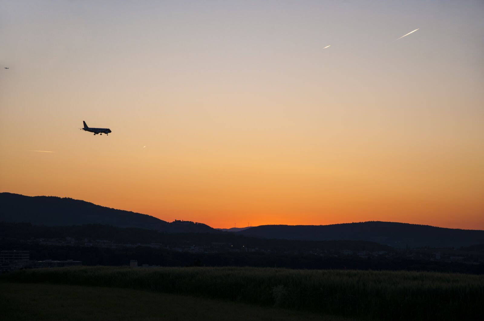 Nikon D90 sample photo. Twilight, aircraft, country flight photography