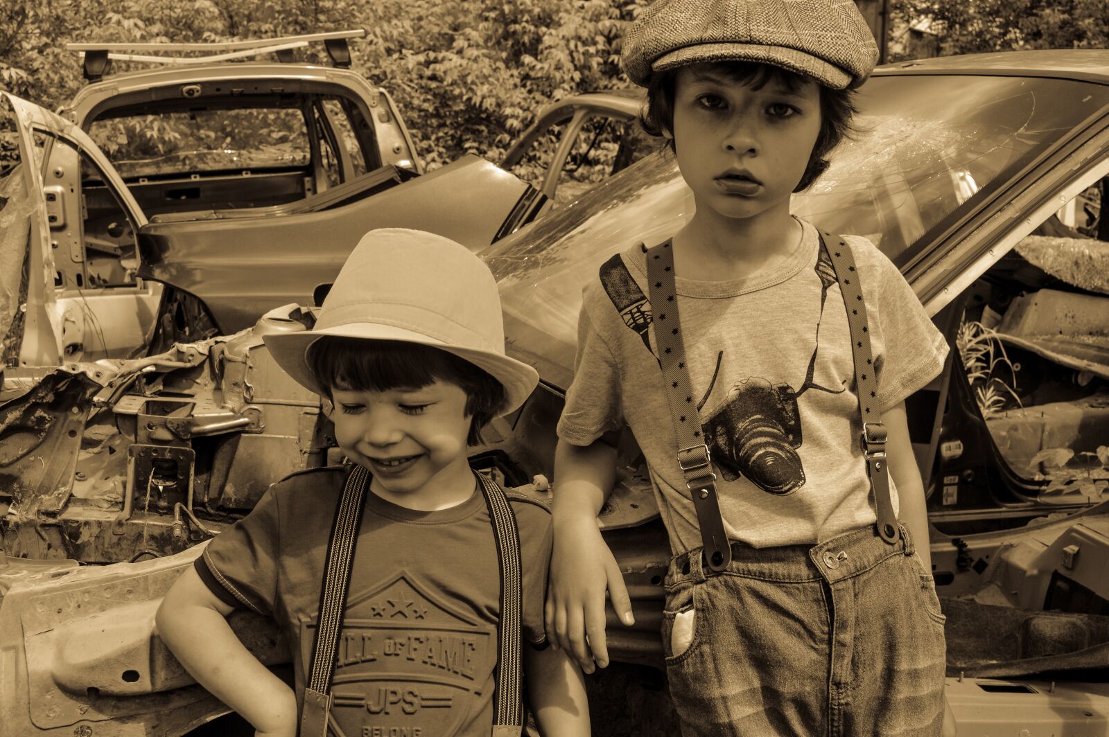 Nikon D3200 sample photo. Dump, boys, workshop photography