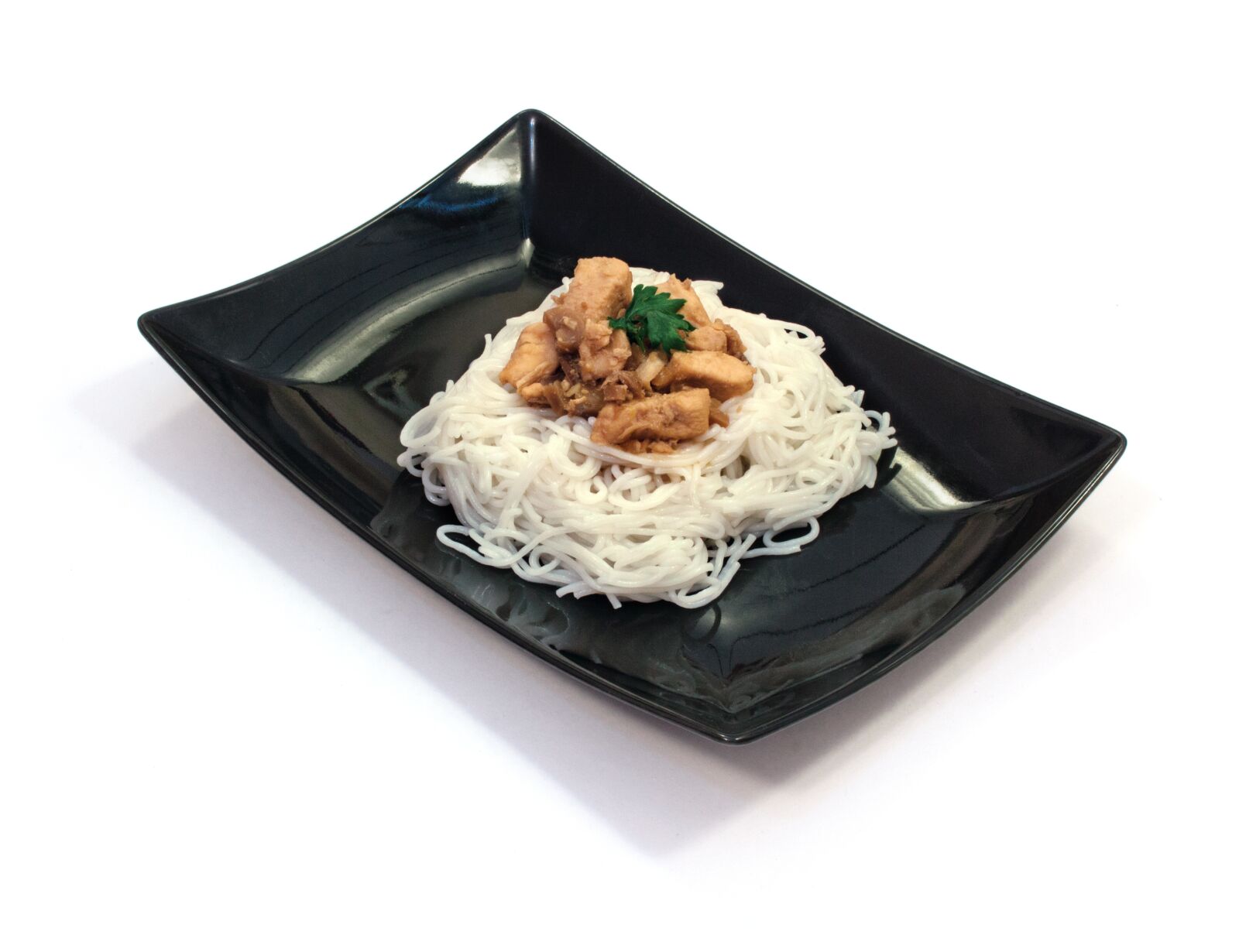 Canon EF-S 18-55mm F3.5-5.6 IS sample photo. Food, rice noodles, black photography