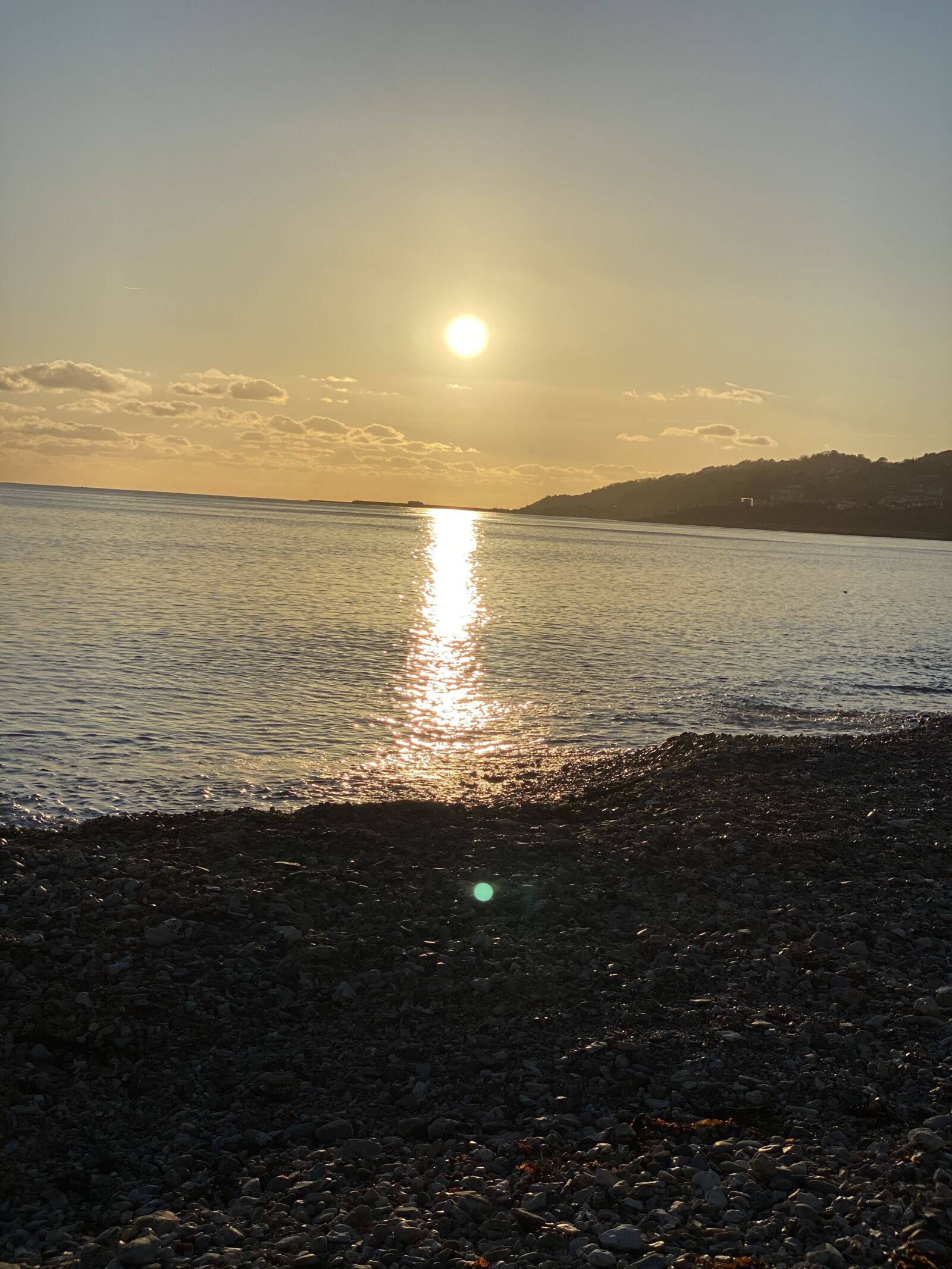 Apple iPhone 11 Pro sample photo. Sunset, water, yellow photography
