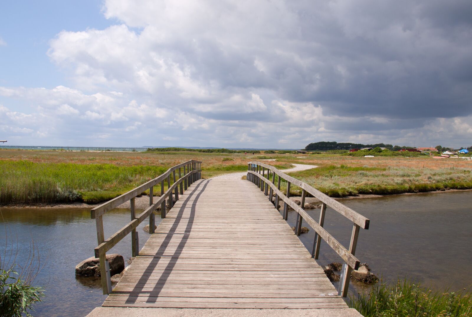 Canon EOS 50D sample photo. Bridge, stream, clouds photography
