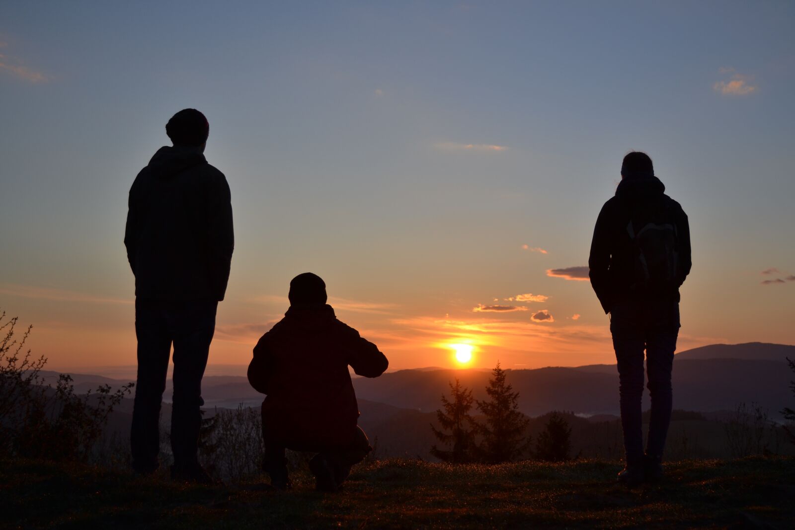 Nikon D3100 sample photo. Sunrise, silhouettes, nature photography