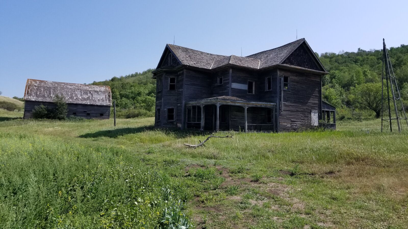 Samsung Galaxy S8+ sample photo. Abandoned, house, prairies photography