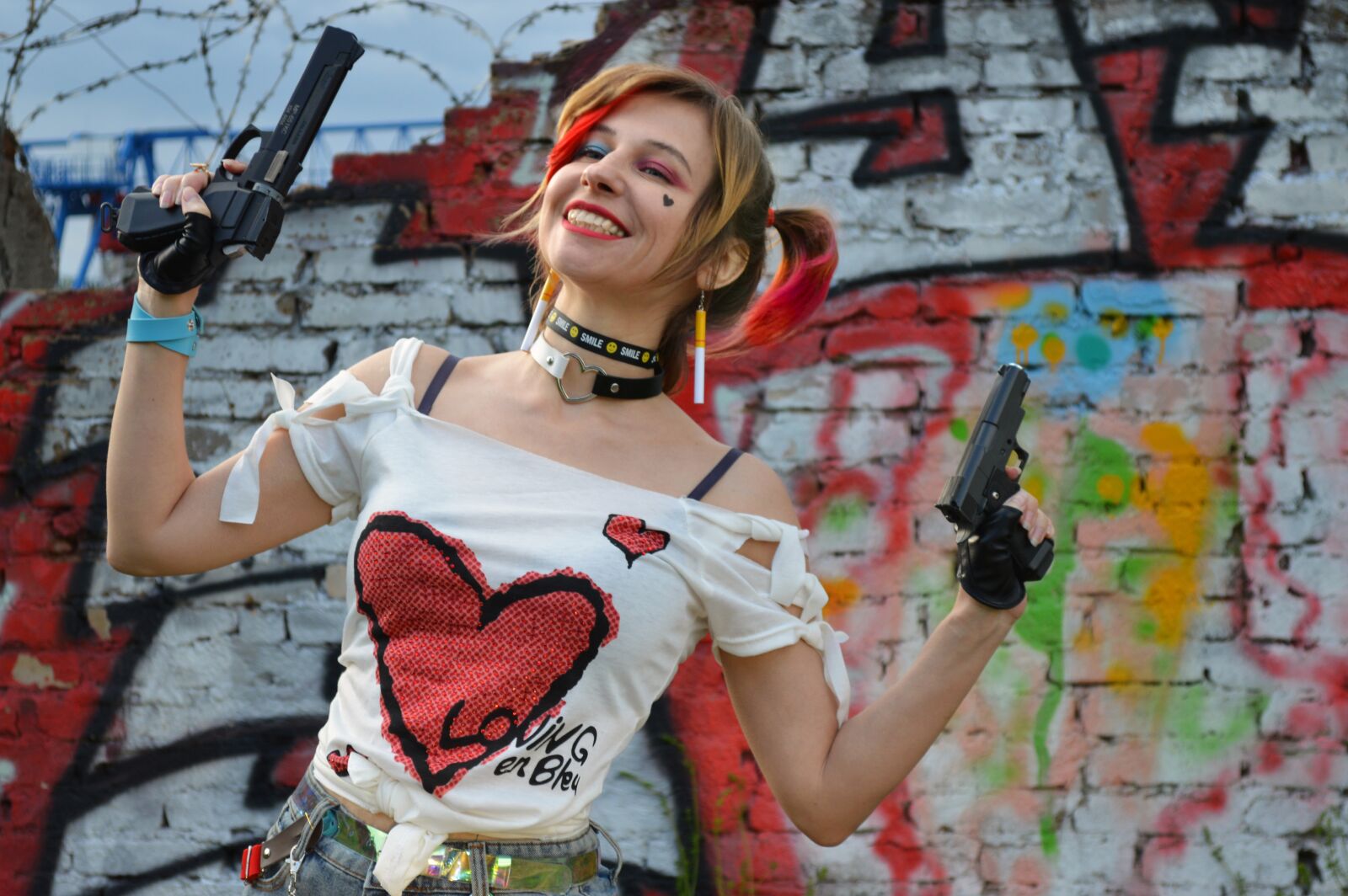 Nikon D3200 sample photo. Harley quinn, hooligan, gangster photography