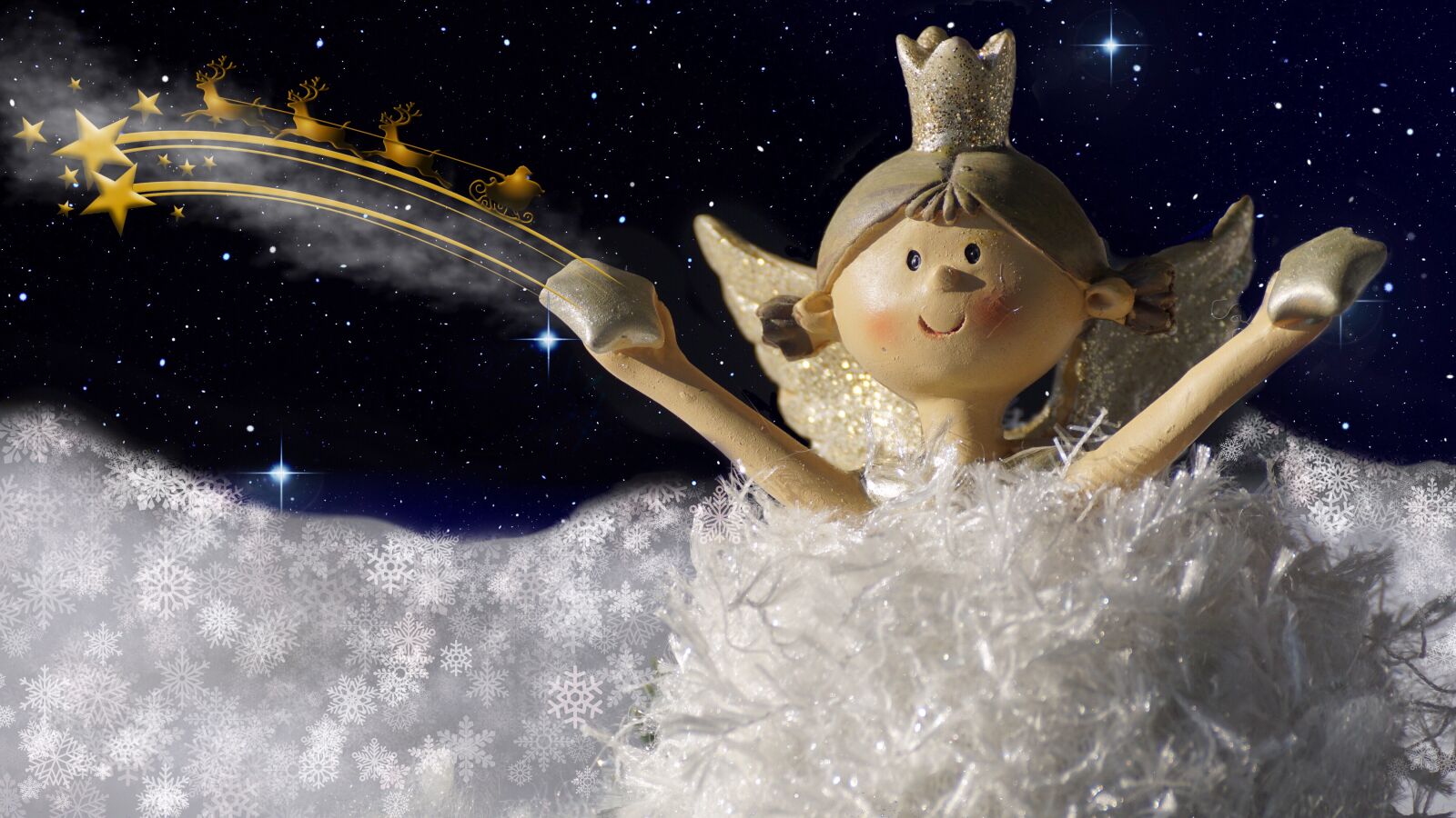 Sony DT 55-300mm F4.5-5.6 SAM sample photo. Angel, father christmas, christmas photography