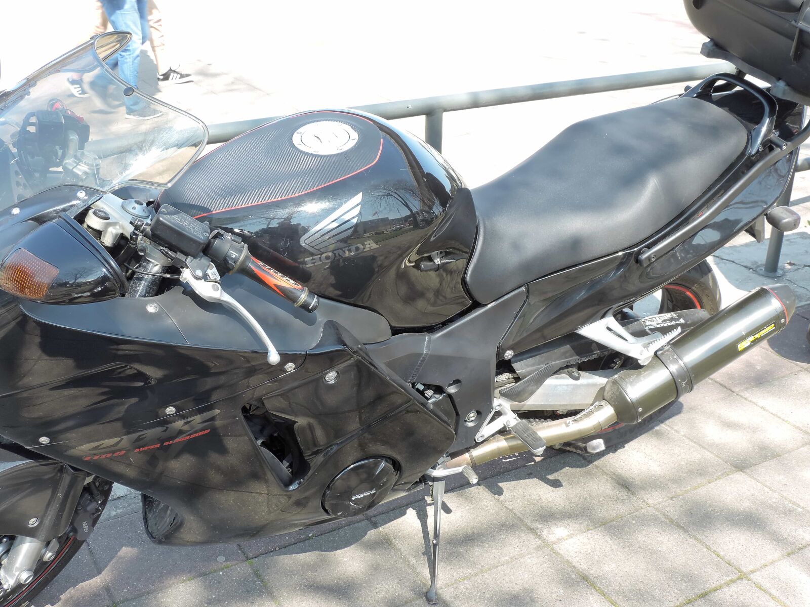 Nikon Coolpix P520 sample photo. Motorcycle, parking lot, chrome photography