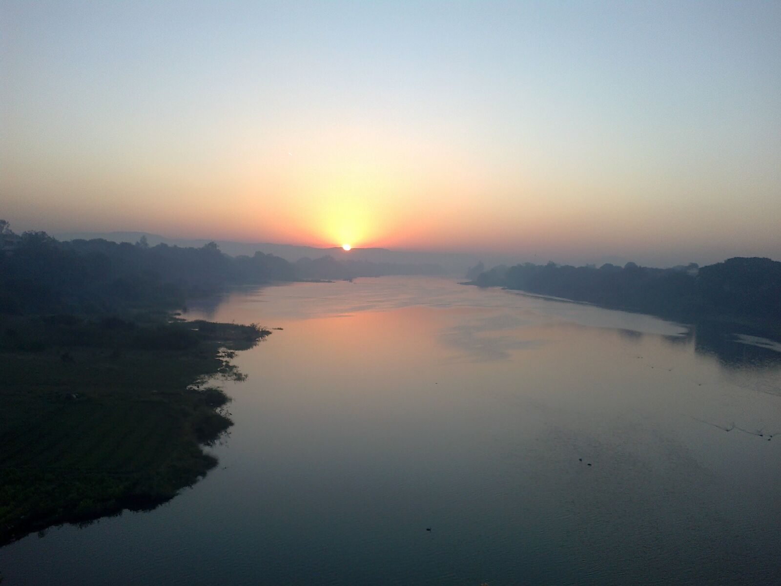 Nokia E5-00 sample photo. Riverside, sunrise photography