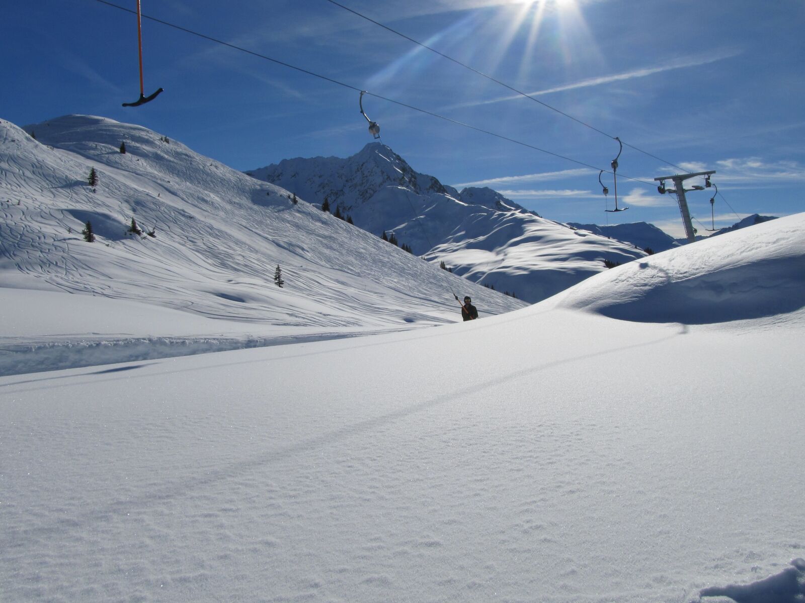Canon PowerShot SX130 IS sample photo. Ski, lift, snow photography