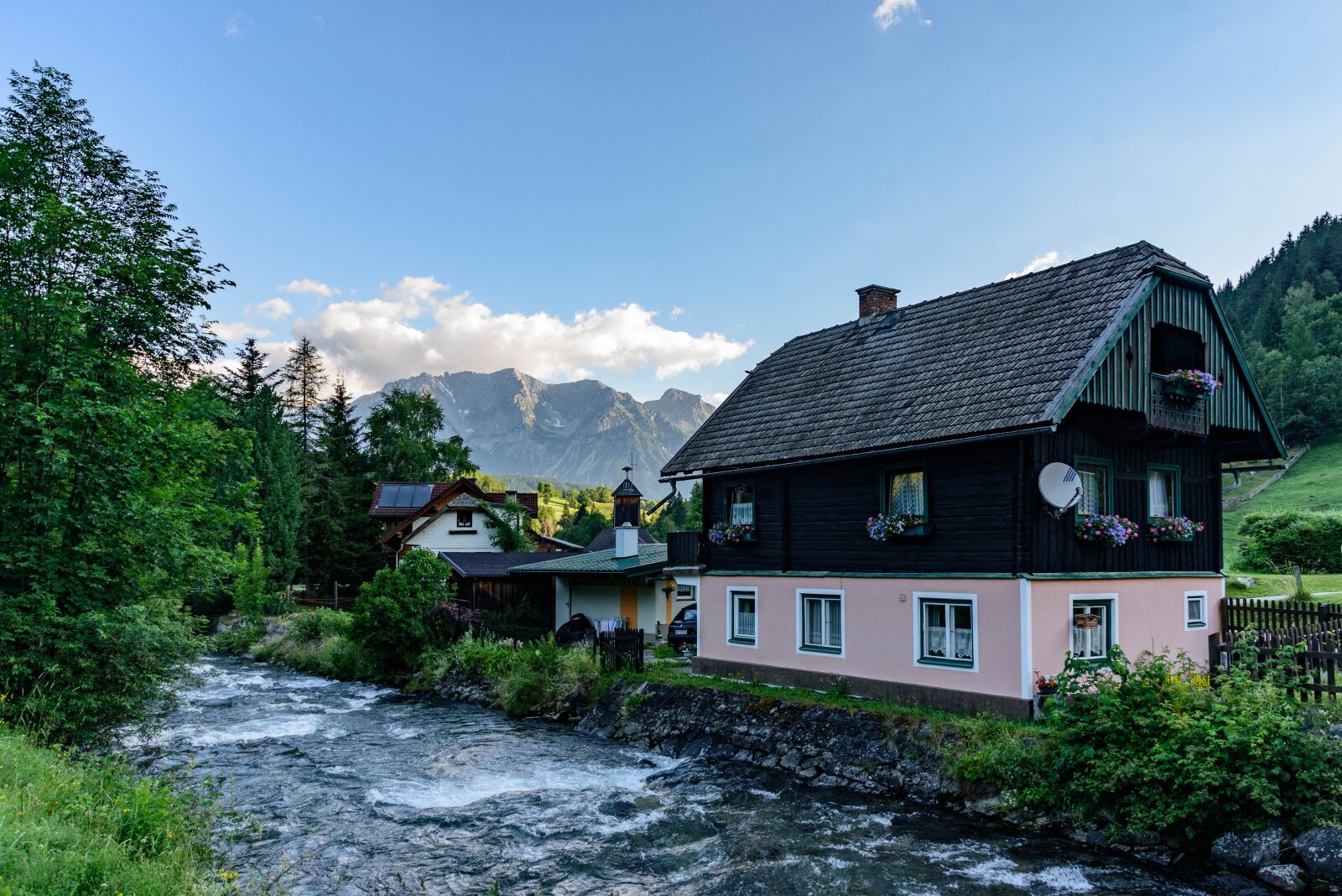 Nikon D750 sample photo. Alpine, village, panorama photography