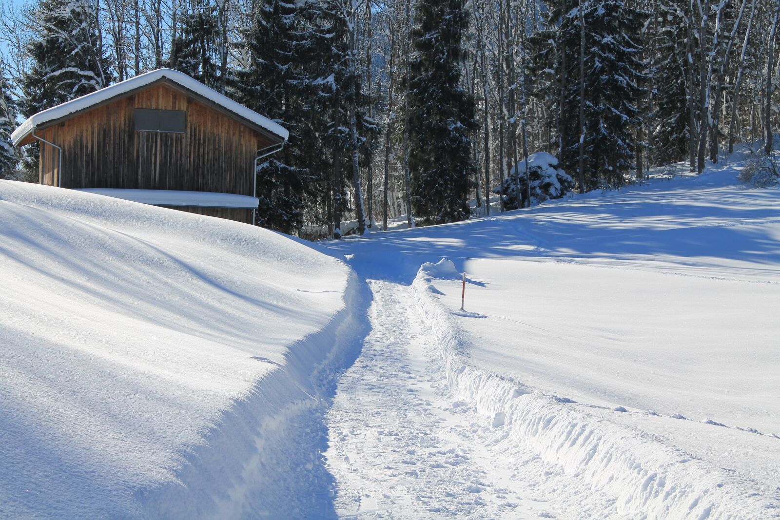 Canon EOS 1100D (EOS Rebel T3 / EOS Kiss X50) sample photo. Winter, hut, snow photography