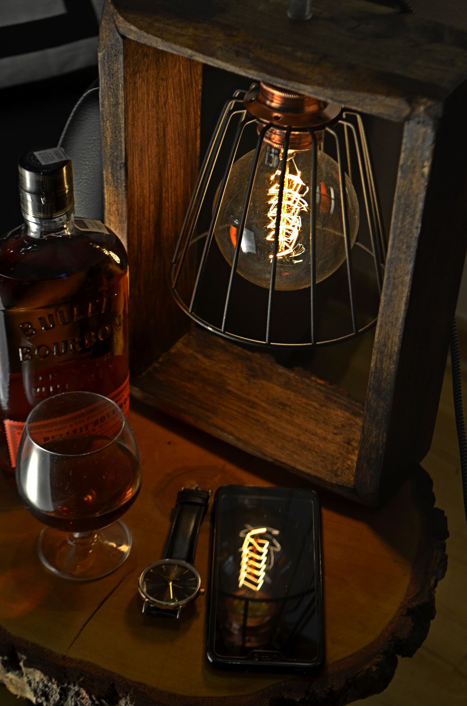 Nikon D5100 sample photo. Wooden lamp, wood, the photography