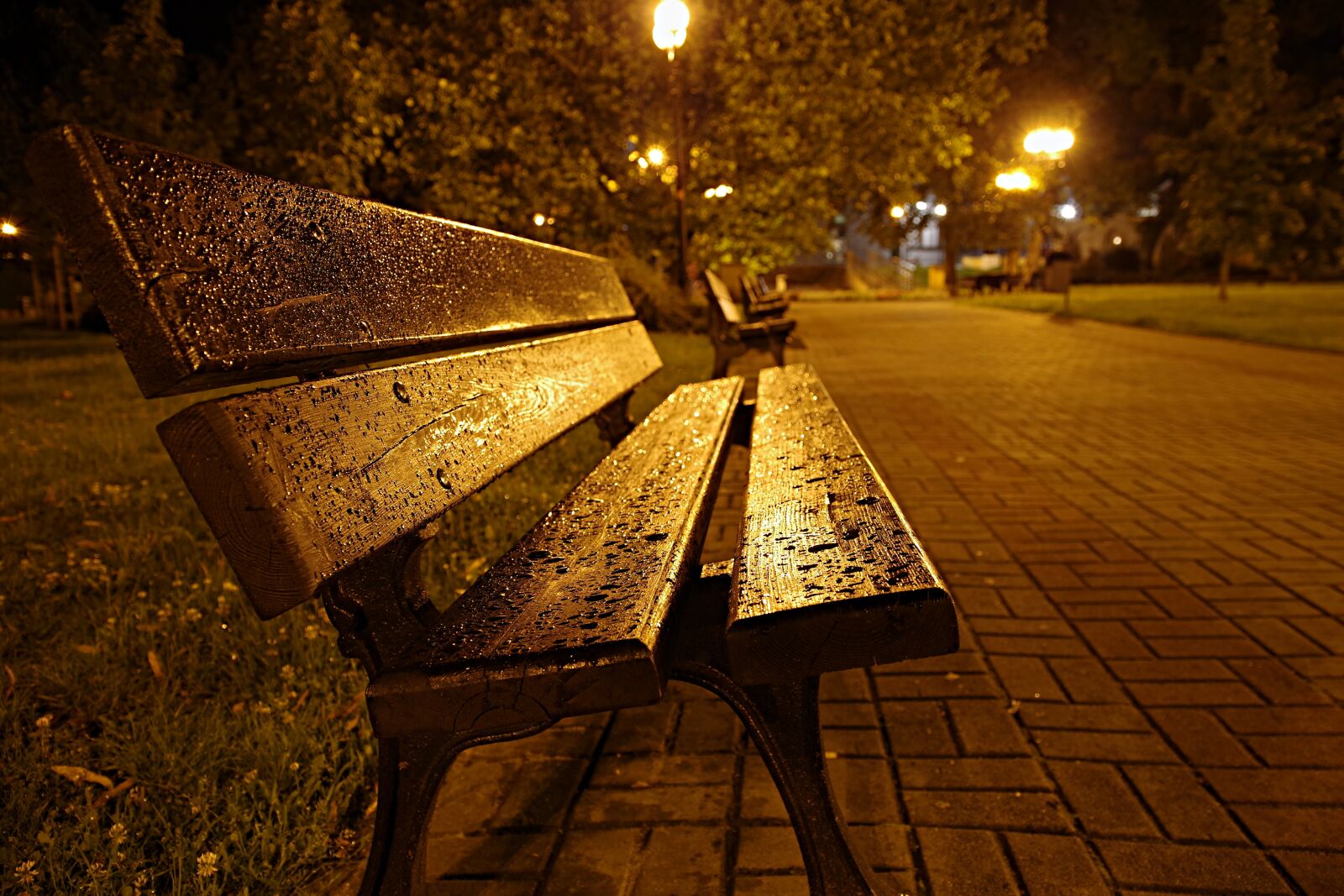 Pentax K-S2 sample photo. Bench, park, square photography