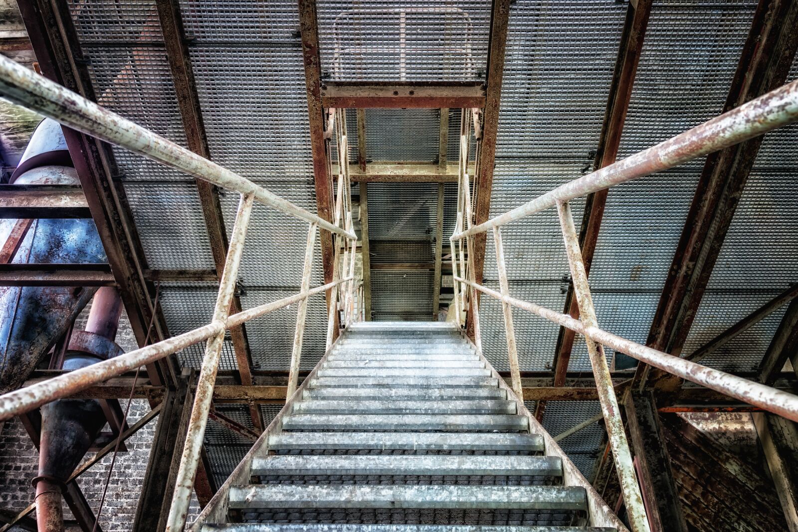 Nikon D3300 sample photo. Stairs, metal, iron photography