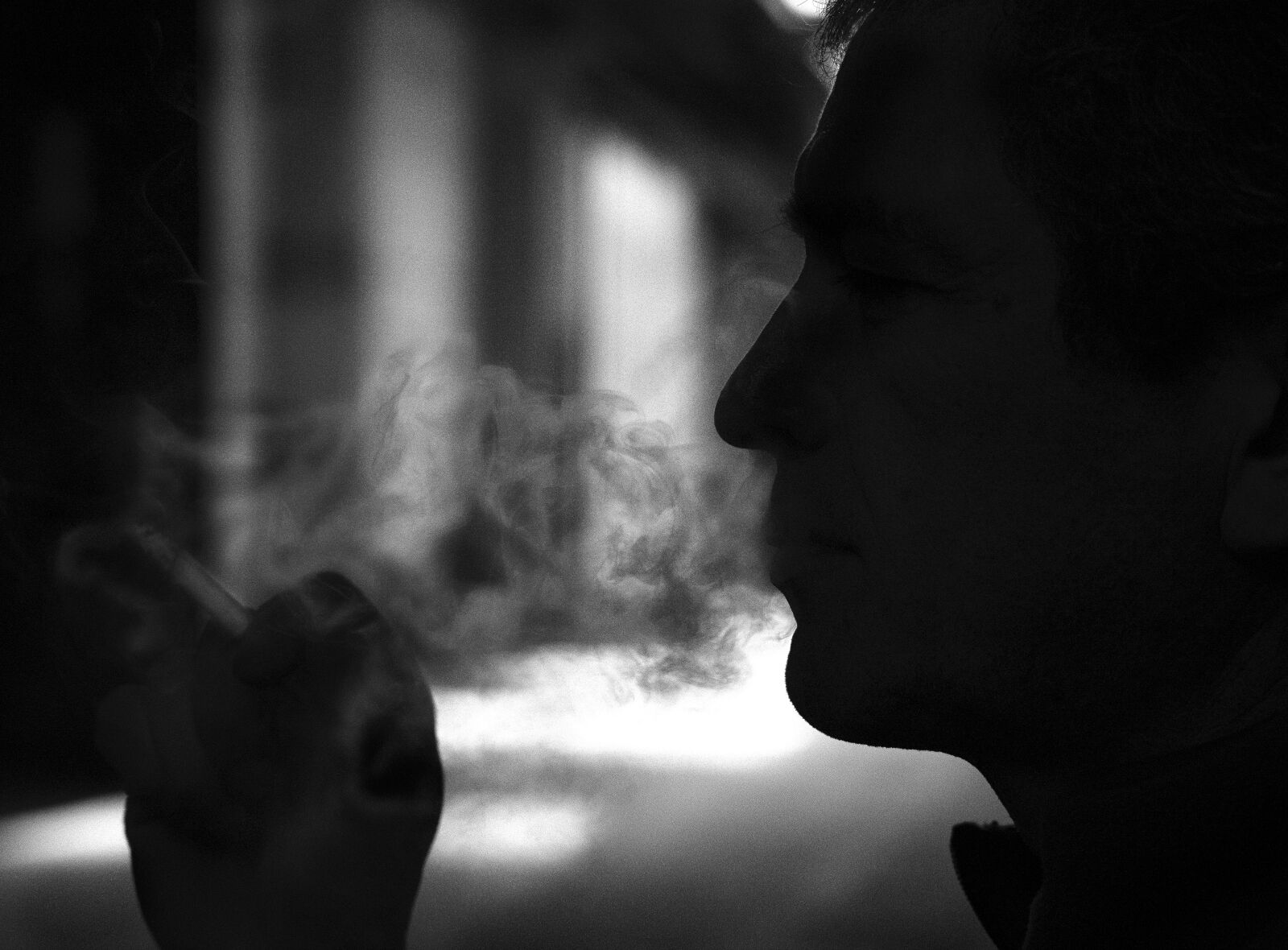 Sony a7 II sample photo. Smoker, smoke, cigar photography