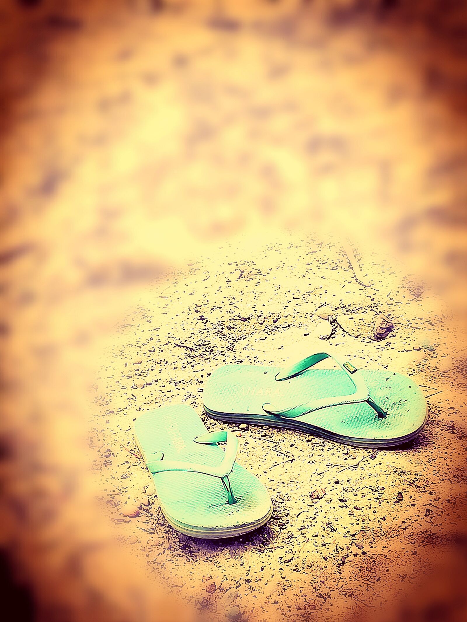 HUAWEI PRA-LX1 sample photo. Slippers, sand, beach photography