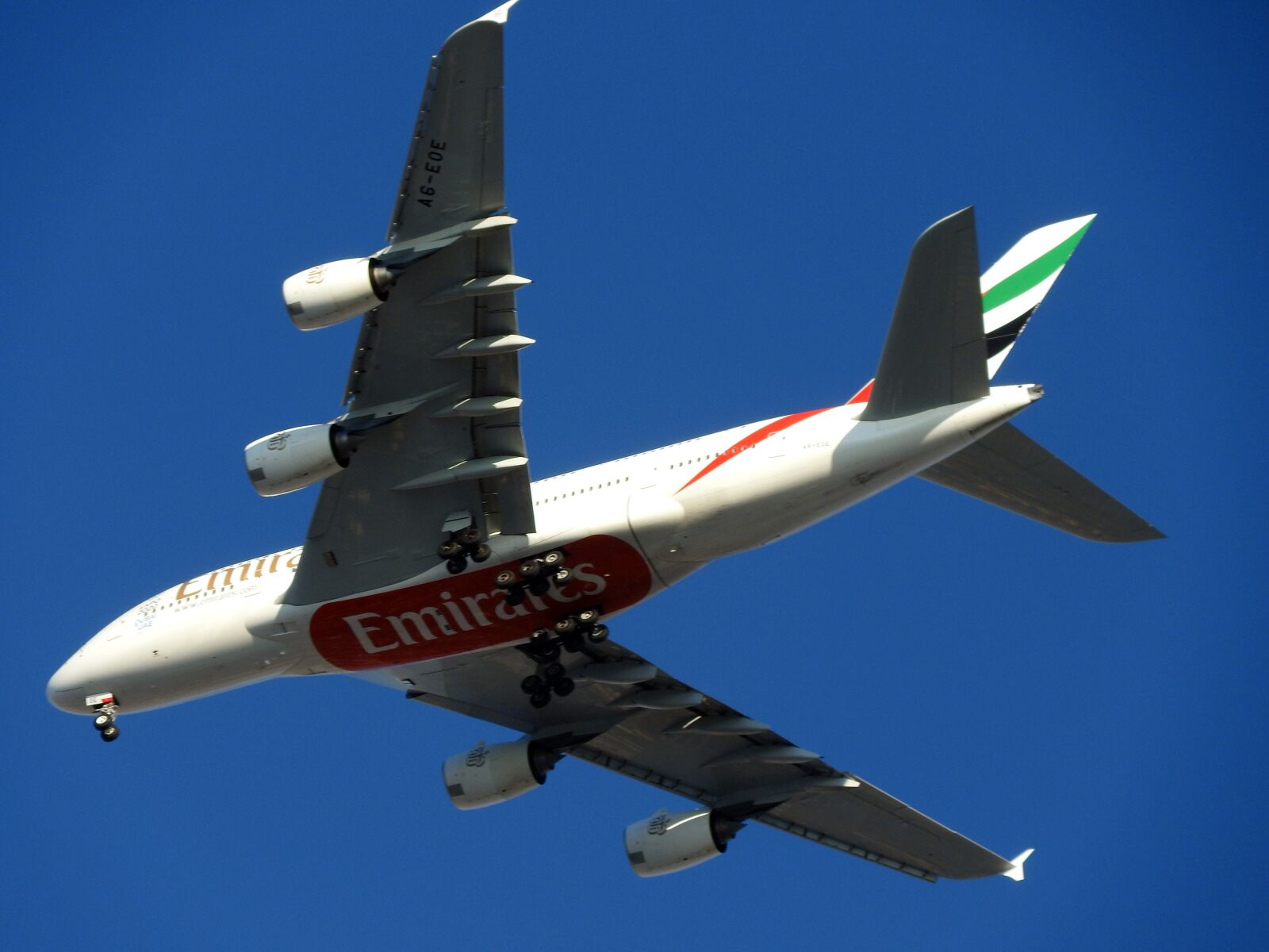 Nikon Coolpix P610 sample photo. Plane, a380, dubai photography