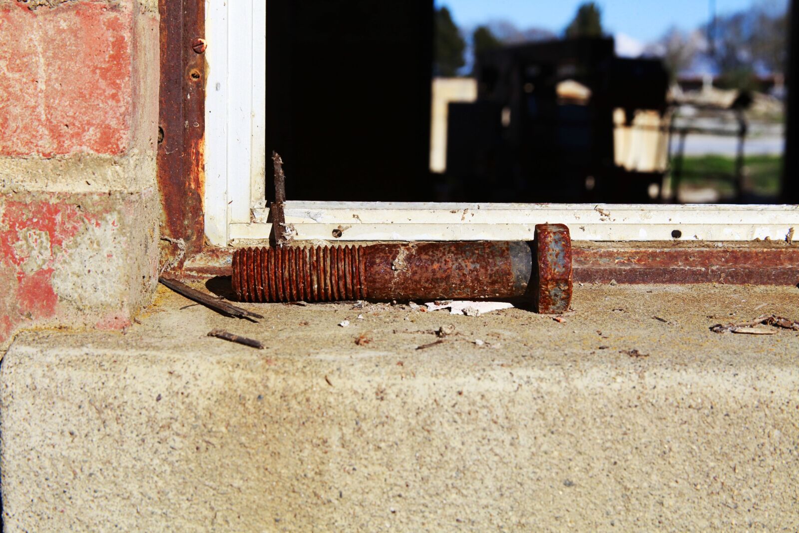 Canon EOS 5D Mark II sample photo. Old, rusty, bolt photography