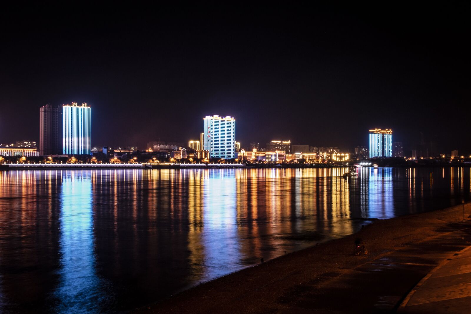 Nikon D5300 sample photo. Night, river, reflection photography