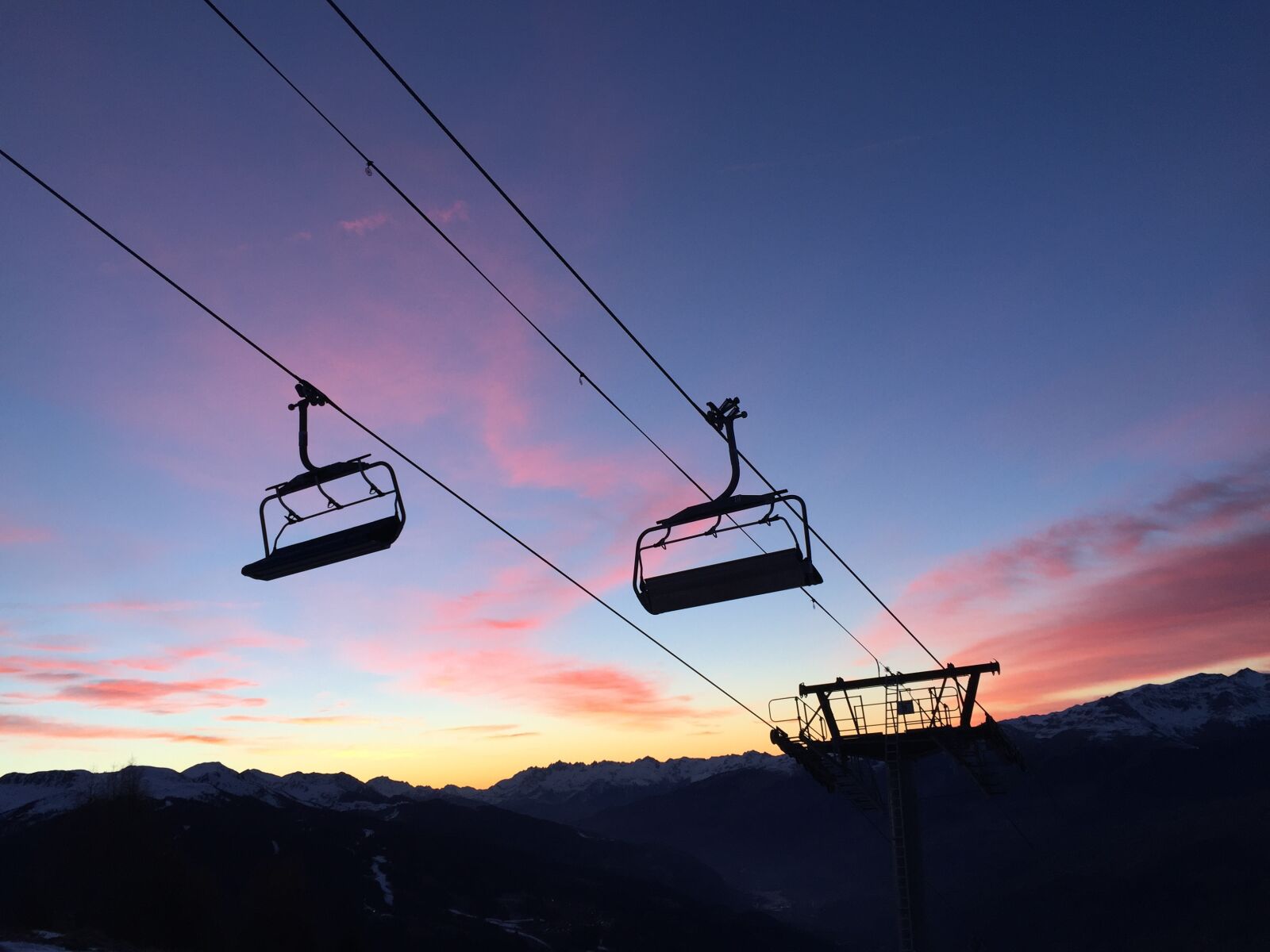 Apple iPhone 6 sample photo. Mountain, ski, chair lift photography