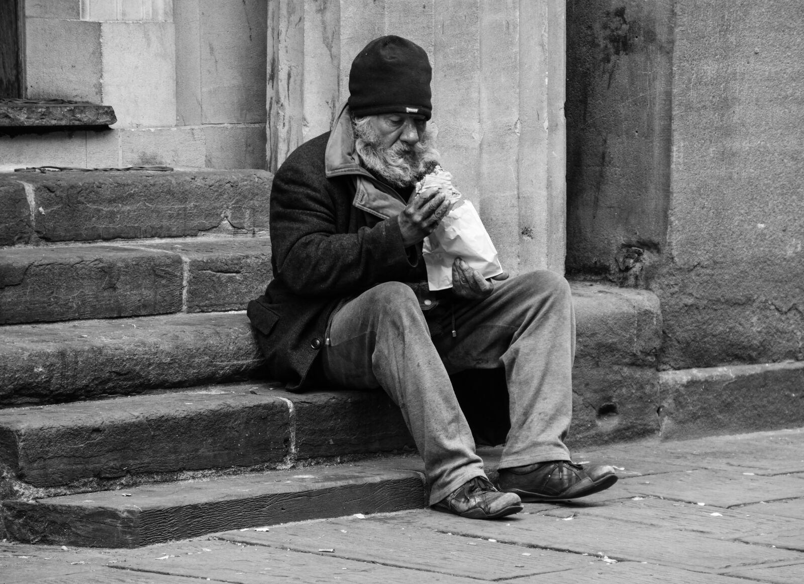 Nikon D5500 sample photo. Homeless, man, poverty photography