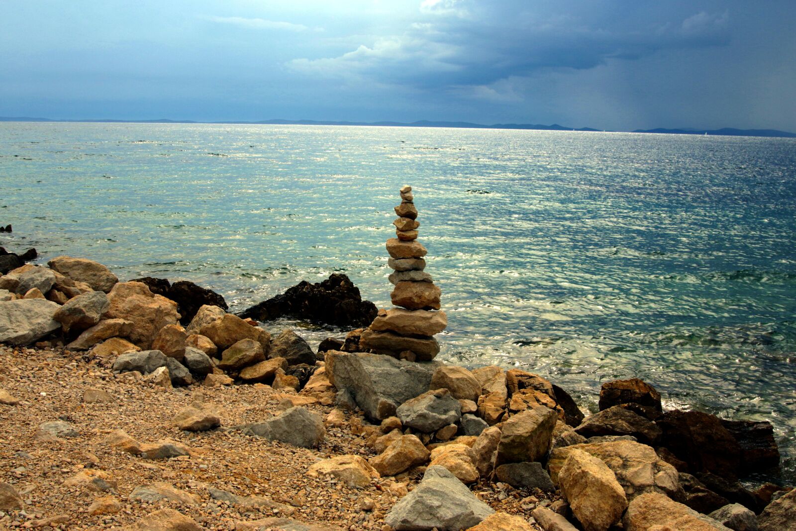 Canon EOS 70D sample photo. Sea, stones, direction photography
