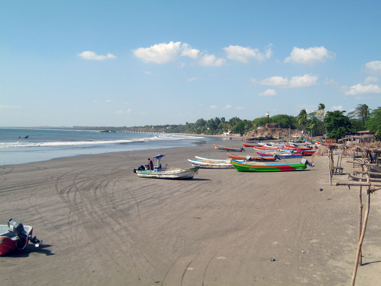 Canon PowerShot A800 sample photo. Beach, boat, masachapa, nicaragua photography