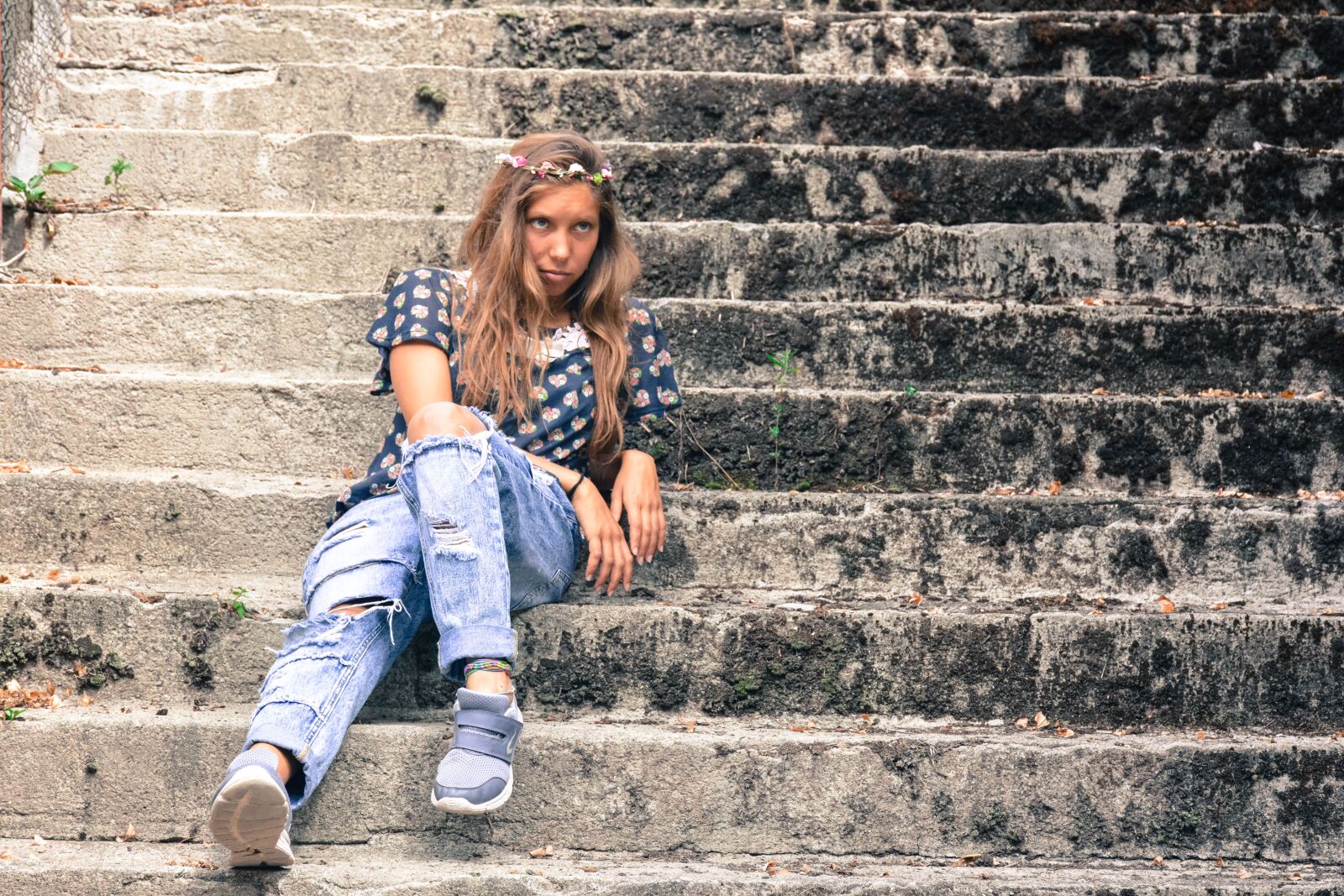 Nikon D7100 sample photo. Beautiful, blonde, downstairs photography