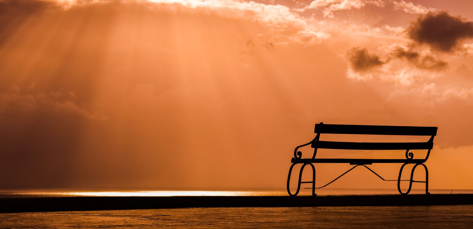 Nikon D3300 sample photo. Bench, sunset, dusk photography