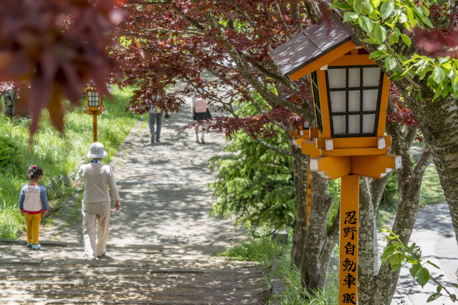 Sony a6300 + Sony FE 70-200mm F4 G OSS sample photo. Lamp, japanese, stair photography
