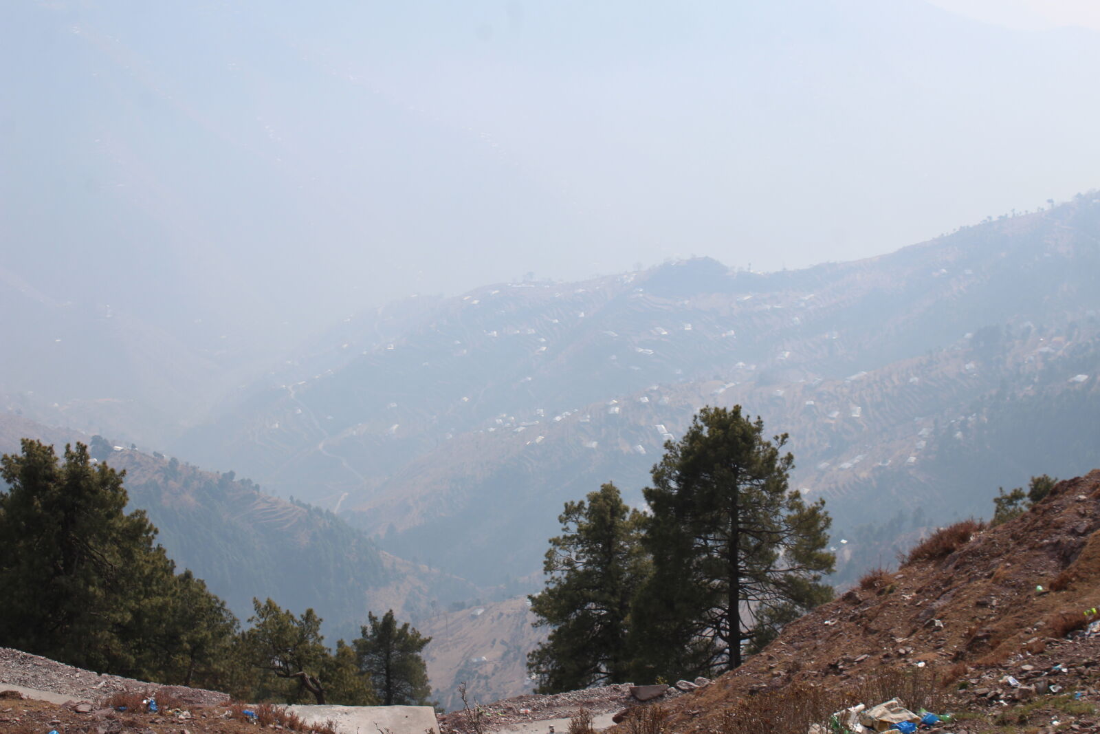 Canon EOS 1200D (EOS Rebel T5 / EOS Kiss X70 / EOS Hi) sample photo. Evergreen, foggy, kashmir, mountain photography