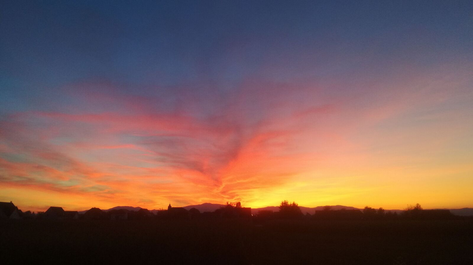 HUAWEI P9 LITE sample photo. Twilight, village, alsace photography