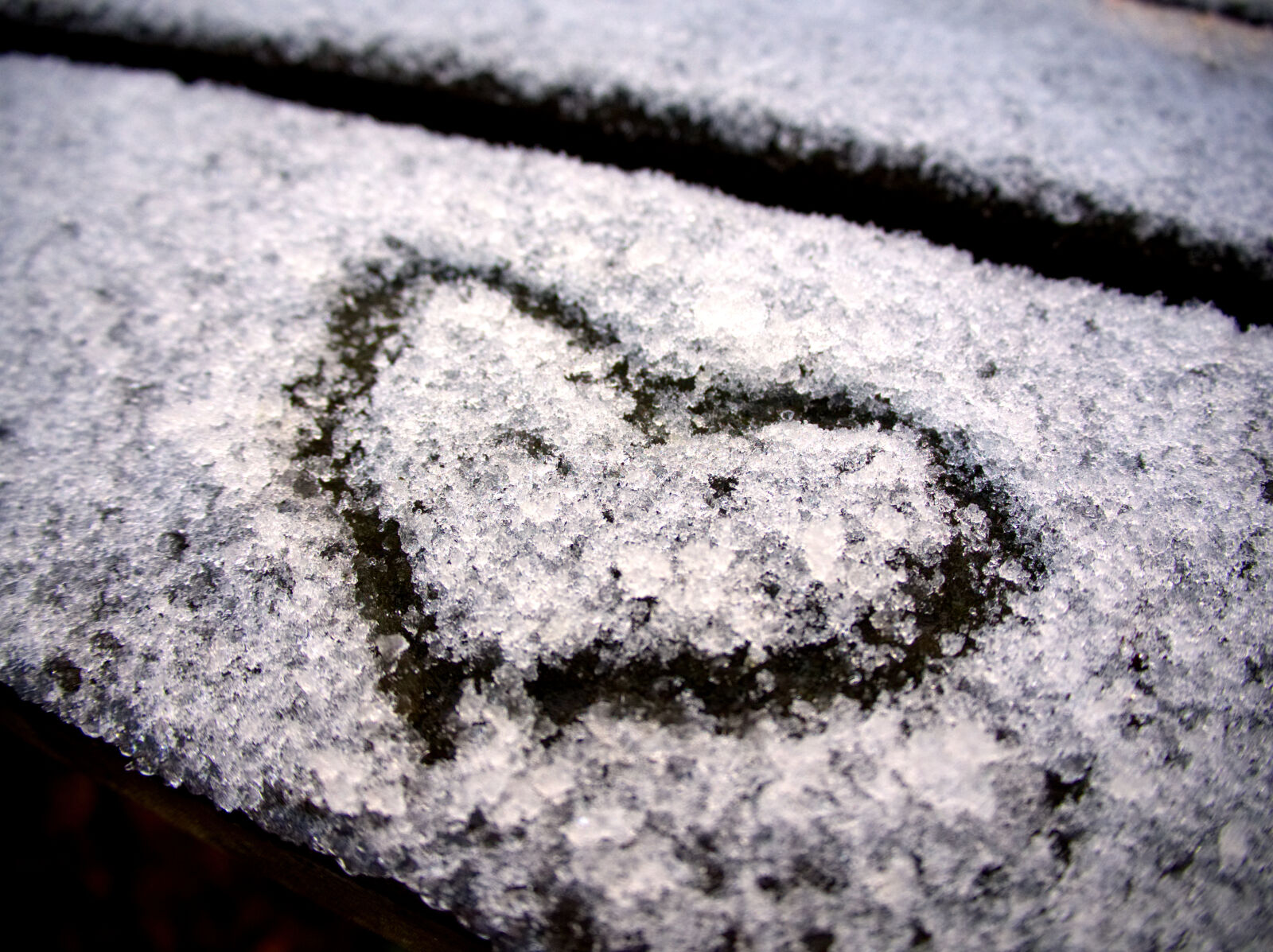 Olympus OM-D E-M10 II sample photo. Close, up, love, snow photography
