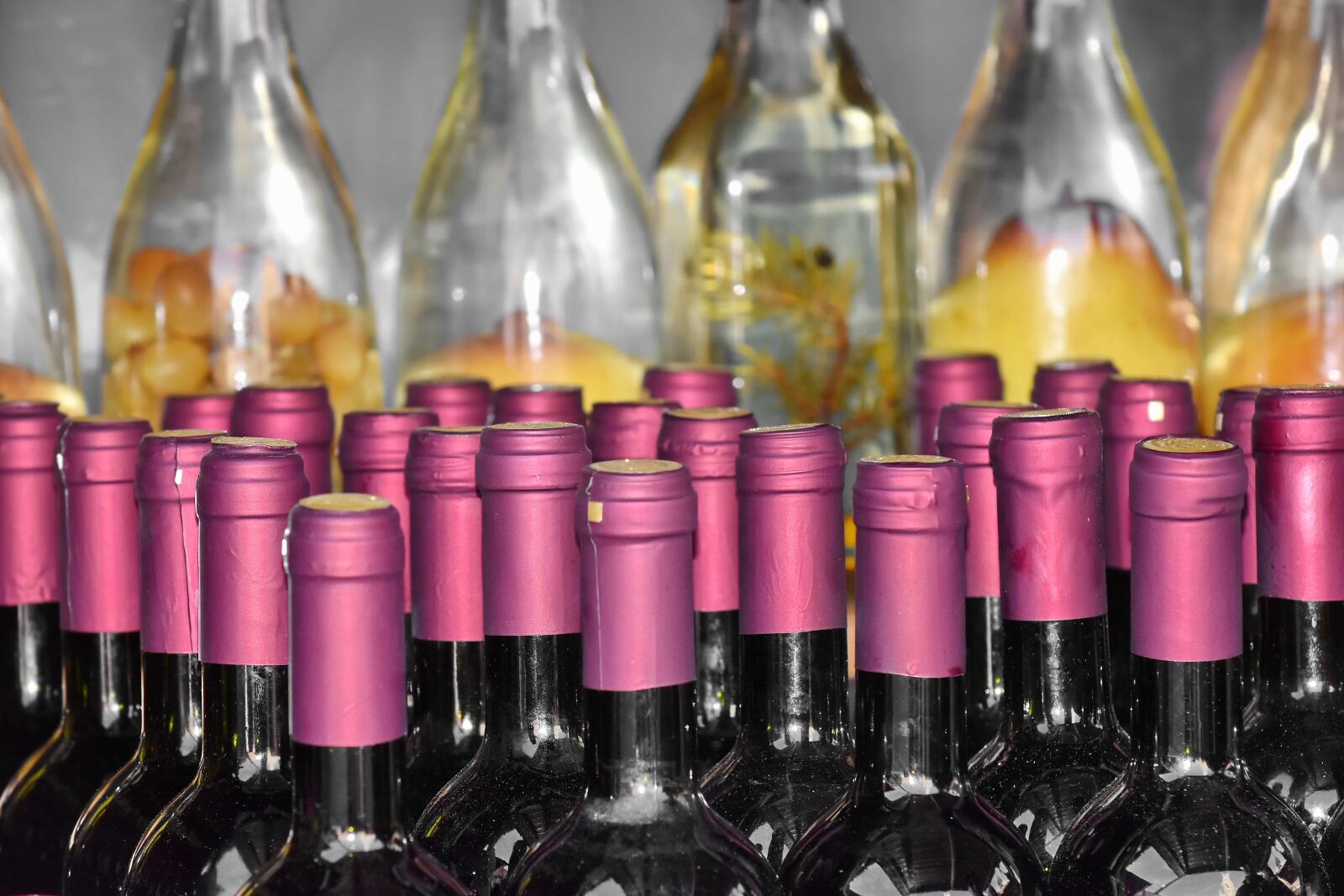 Nikon D5500 sample photo. Bottles, merchandise, red wine photography