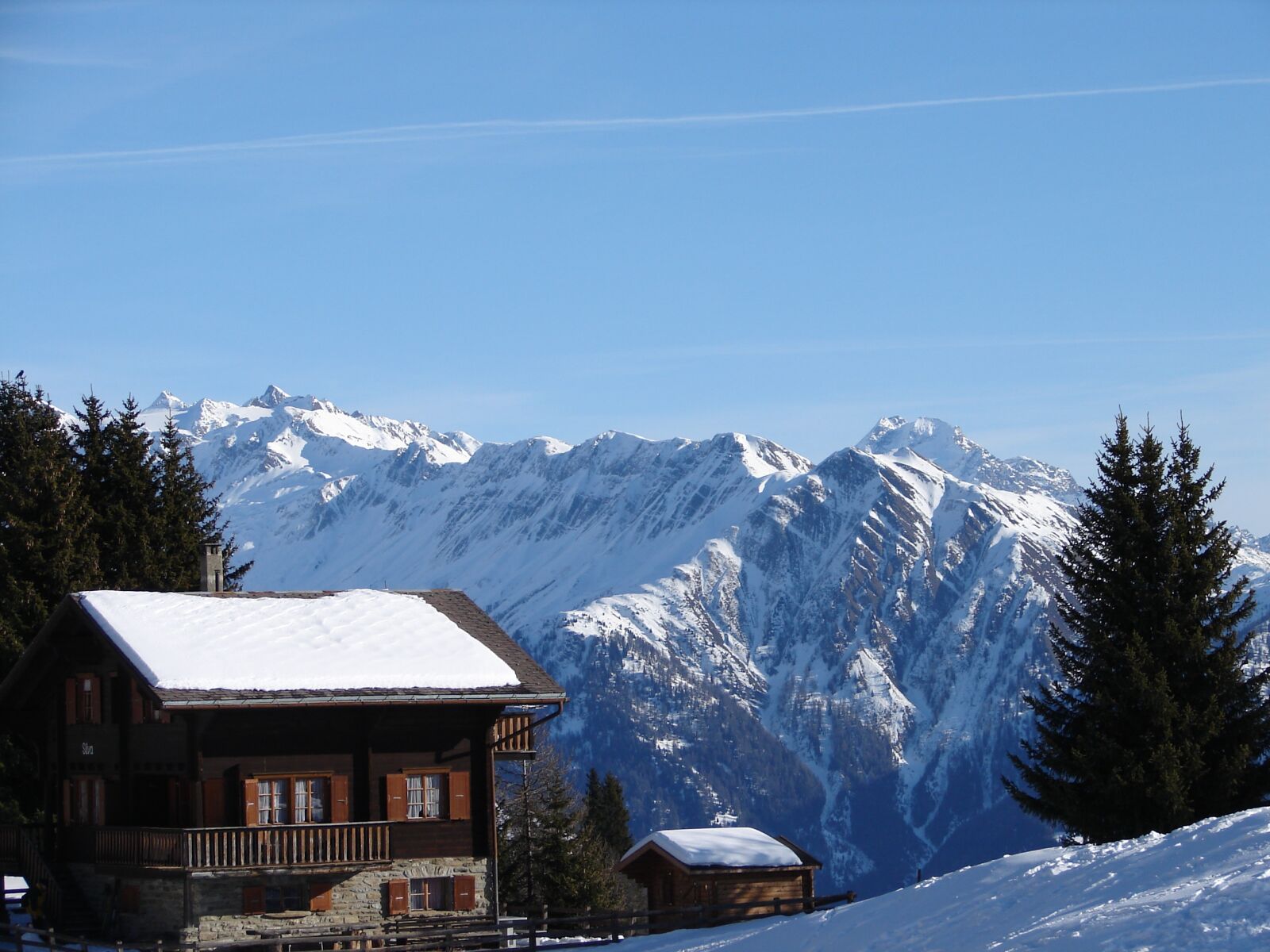 Sony DSC-H1 sample photo. Riederalp, winter, mountains photography
