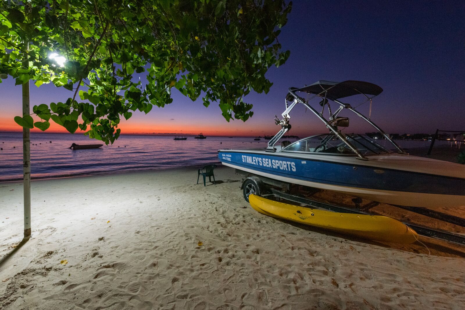 Nikon D810 sample photo. Beach, boat, night photography