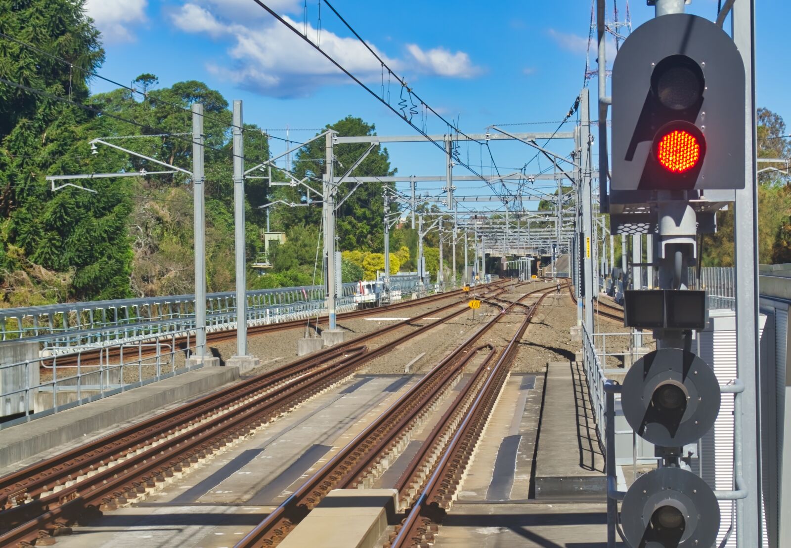 Nikon D3100 sample photo. Railroad tracks, train line photography