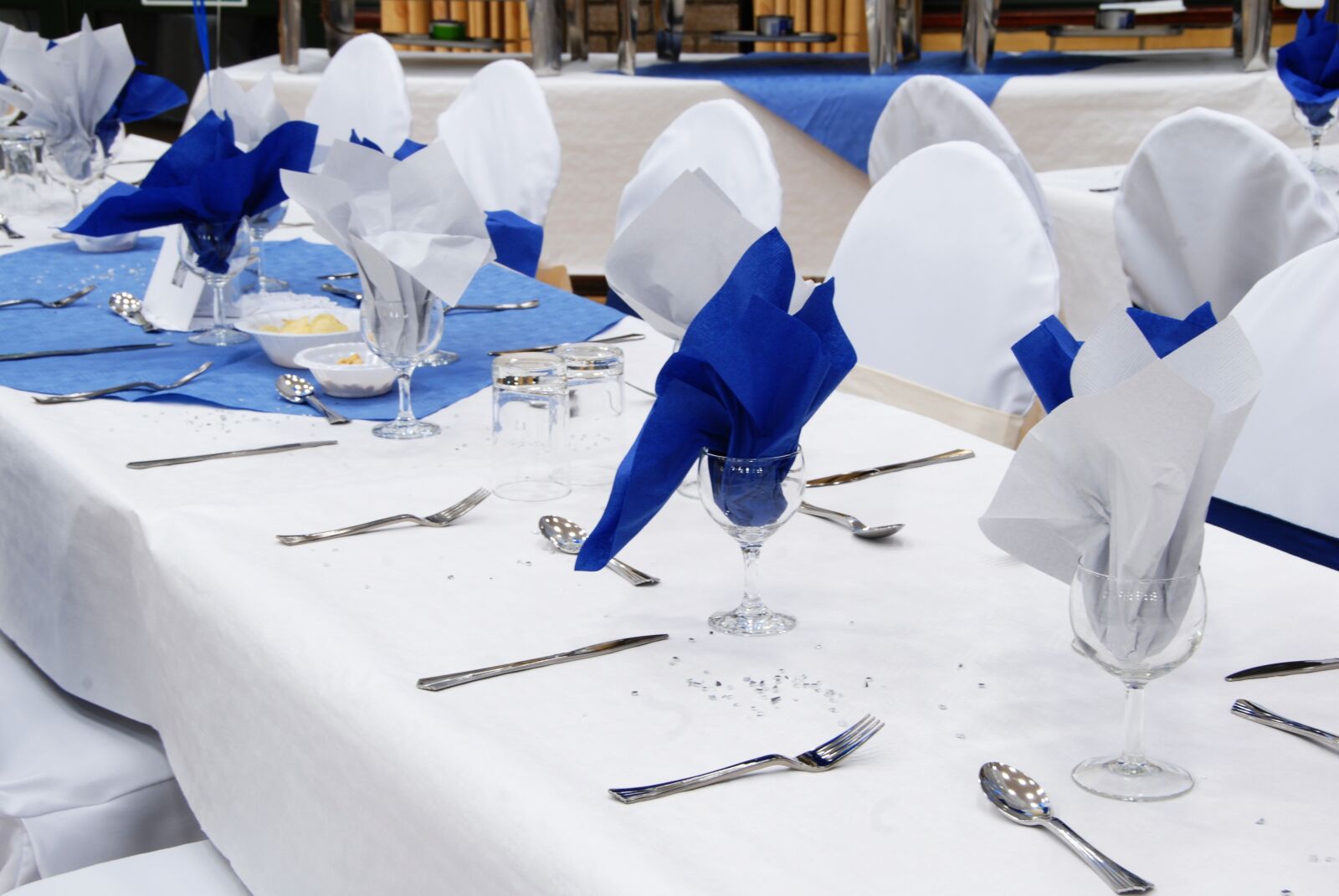 Nikon D200 sample photo. Wedding reception, white, napkin photography