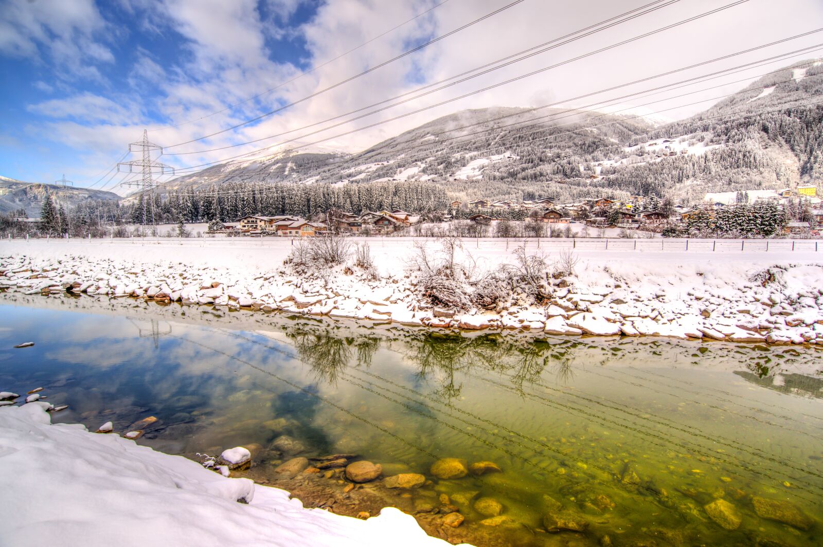 Nikon D610 sample photo. River, austria, winter photography